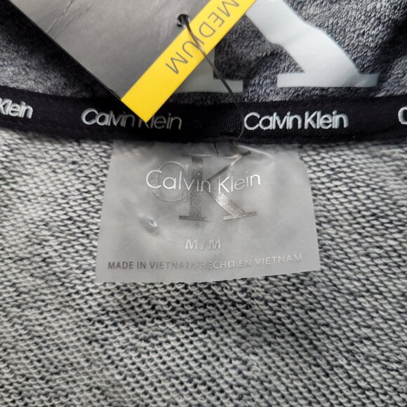 Calvin Klein Cropped Sweatshirt Performance Womens Pullover Gray 1/4 Zip Sz M - Picture 9 of 13
